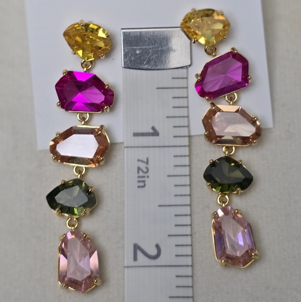 Kate Spade Treasure Trove Statement Linear Earrings - Picture 2 of 3